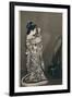 A Woman Dressed in a Kimono-null-Framed Premium Photographic Print