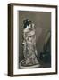 A Woman Dressed in a Kimono-null-Framed Photographic Print