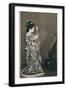 A Woman Dressed in a Kimono-null-Framed Photographic Print