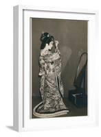 A Woman Dressed in a Kimono-null-Framed Photographic Print