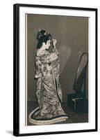 A Woman Dressed in a Kimono-null-Framed Photographic Print