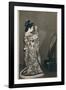 A Woman Dressed in a Kimono-null-Framed Photographic Print