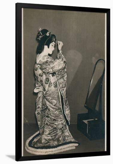 A Woman Dressed in a Kimono-null-Framed Photographic Print