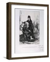 A Woman Feeding a Wounded Soldier Soup, Siege of Paris, Franco-Prussian War, 1870-Auguste Bry-Framed Giclee Print