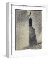 A Woman Fishing, 1884-Georges Seurat-Framed Giclee Print