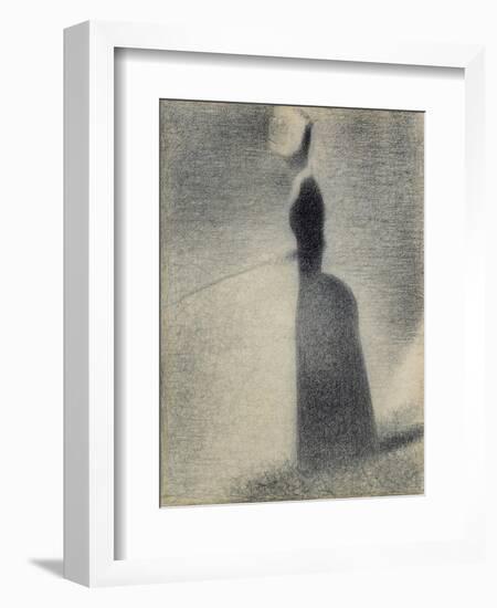 A Woman Fishing, 1884-Georges Seurat-Framed Giclee Print