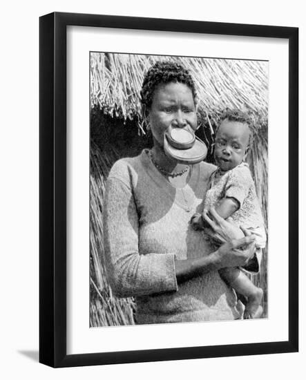 A Woman from the Sara-Kaba Tribe, Congo Republic, Africa, 1936-null-Framed Giclee Print