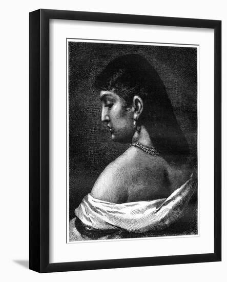 A Woman from Trastevere, Rome, Italy, 19th Century-null-Framed Giclee Print