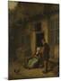 A Woman Gutting Herring in Front of Her House-Adriaen Van Ostade-Mounted Art Print
