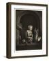 A Woman Hanging Up a Fowl-Gerrit or Gerard Dou-Framed Giclee Print