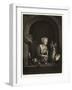 A Woman Hanging Up a Fowl-Gerrit or Gerard Dou-Framed Giclee Print