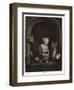 A Woman Hanging Up a Fowl-Gerrit or Gerard Dou-Framed Giclee Print