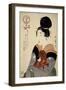 A Woman Holding a Dog in Her Arms, from 'Five Physiognomies of Beauty', C.1804-Kitagawa Utamaro-Framed Giclee Print