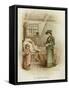 A Woman Holding a Tray Beside a Bed-Frances Brundage-Framed Stretched Canvas
