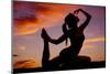 A Woman in a Dance or Yoga Pose in the Sunset-Alan Poulson Photography-Mounted Photographic Print