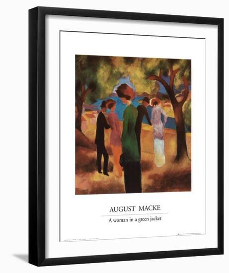 A Woman in a Green Jacket-Auguste Macke-Framed Art Print