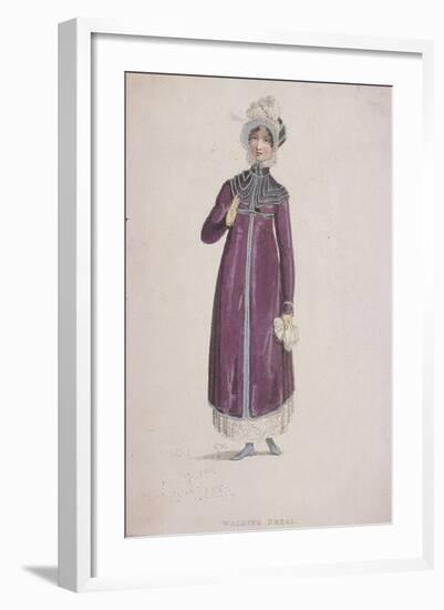 A Woman in a Walking Dress, C1810-W Read-Framed Giclee Print