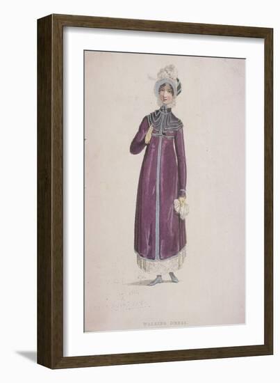 A Woman in a Walking Dress, C1810-W Read-Framed Giclee Print