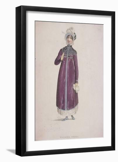 A Woman in a Walking Dress, C1810-W Read-Framed Giclee Print