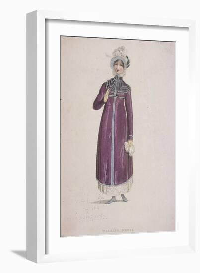 A Woman in a Walking Dress, C1810-W Read-Framed Giclee Print