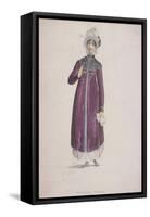 A Woman in a Walking Dress, C1810-W Read-Framed Stretched Canvas