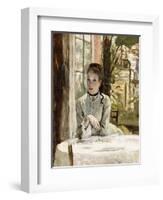 A Woman in an Elegant Interior-James Tissot-Framed Giclee Print