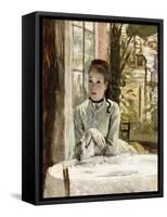 A Woman in an Elegant Interior-James Tissot-Framed Stretched Canvas
