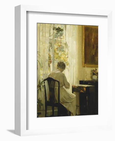 A Woman in an Interior-Carl Holsoe-Framed Giclee Print