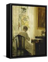 A Woman in an Interior-Carl Holsoe-Framed Stretched Canvas