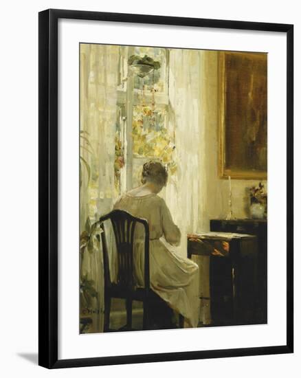 A Woman in an Interior-Carl Holsoe-Framed Giclee Print