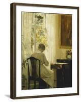 A Woman in an Interior-Carl Holsoe-Framed Giclee Print