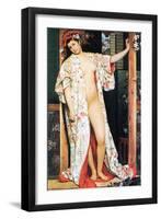 A Woman in Japan Bath-James Tissot-Framed Art Print