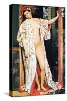 A Woman in Japan Bath-James Tissot-Stretched Canvas