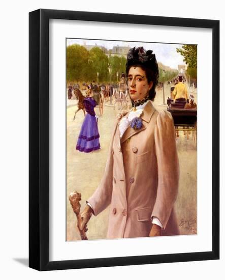 A Woman in Paris, 1893-George Vaughan Curtis-Framed Giclee Print