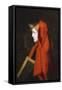 A Woman in Profile Holding a Book-Jean Jacques Henner-Framed Stretched Canvas