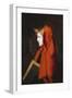 A Woman in Profile Holding a Book-Jean Jacques Henner-Framed Giclee Print