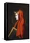A Woman in Profile Holding a Book-Jean Jacques Henner-Framed Stretched Canvas