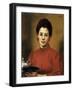 A Woman in Red, 1904-Karl Gusov-Framed Giclee Print