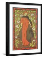 A Woman in Red-Paul Sandby-Framed Giclee Print