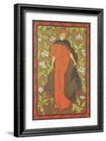 A Woman in Red-Paul Sandby-Framed Giclee Print