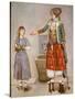 A Woman in Turkish Costume in a Hamam Instructing Her Servant-Jean-Etienne Liotard-Stretched Canvas