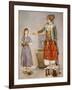 A Woman in Turkish Costume in a Hamam Instructing Her Servant-Jean-Etienne Liotard-Framed Giclee Print