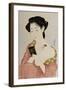 A Woman in Underclothes, 1918-Hashiguchi Goyo-Framed Giclee Print