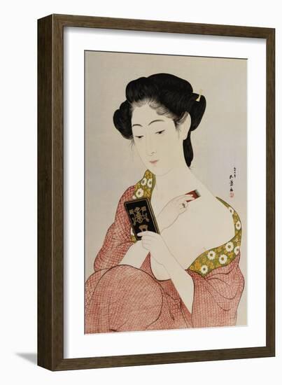 A Woman in Underclothes, 1918-Hashiguchi Goyo-Framed Giclee Print