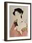 A Woman in Underclothes, 1918-Hashiguchi Goyo-Framed Giclee Print