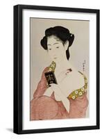 A Woman in Underclothes, 1918-Hashiguchi Goyo-Framed Giclee Print