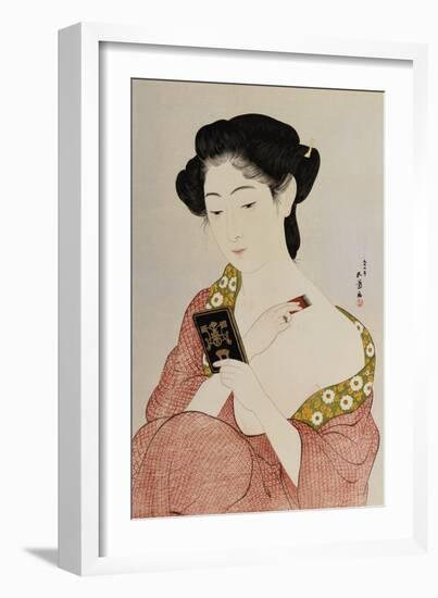 A Woman in Underclothes, 1918-Hashiguchi Goyo-Framed Giclee Print