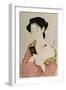 A Woman in Underclothes, 1918-Hashiguchi Goyo-Framed Giclee Print