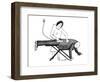 A woman is ironing her husband's suit on an ironing board; he's still wear? - New Yorker Cartoon-Mimi Gnolì-Framed Premium Giclee Print
