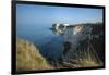 A Woman Looks Out at Old Harry Rocks at Studland Bay in Dorset on the Jurassic Coast-Alex Treadway-Framed Photographic Print